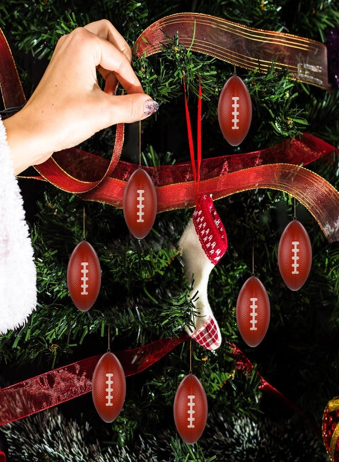 Remuuly 24 Pcs Football Ornaments for Christmas Tree Bulk Mini Football Stress Ball Decor 2.5 Inch Foam PU Decorative Sports Ornaments for Holiday Party Favor School Carnival Reward Gift Bag Fillers - Image 4
